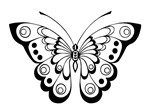 Трафареты бабочек для вырезания шаблоны - изображение № 3