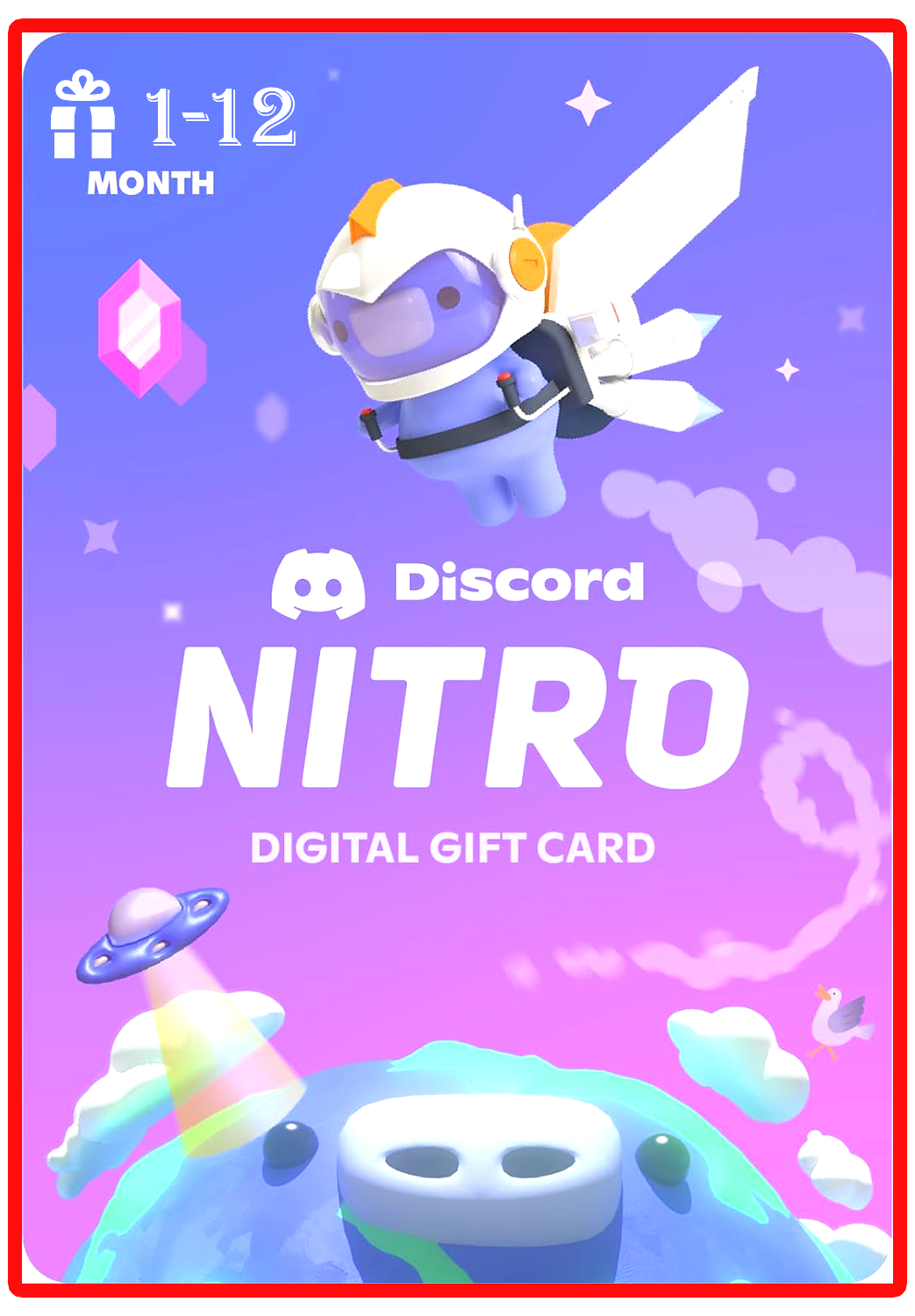 Discord Nitro Gift Code: 🎁 1-12 Month 💎 Digital Key