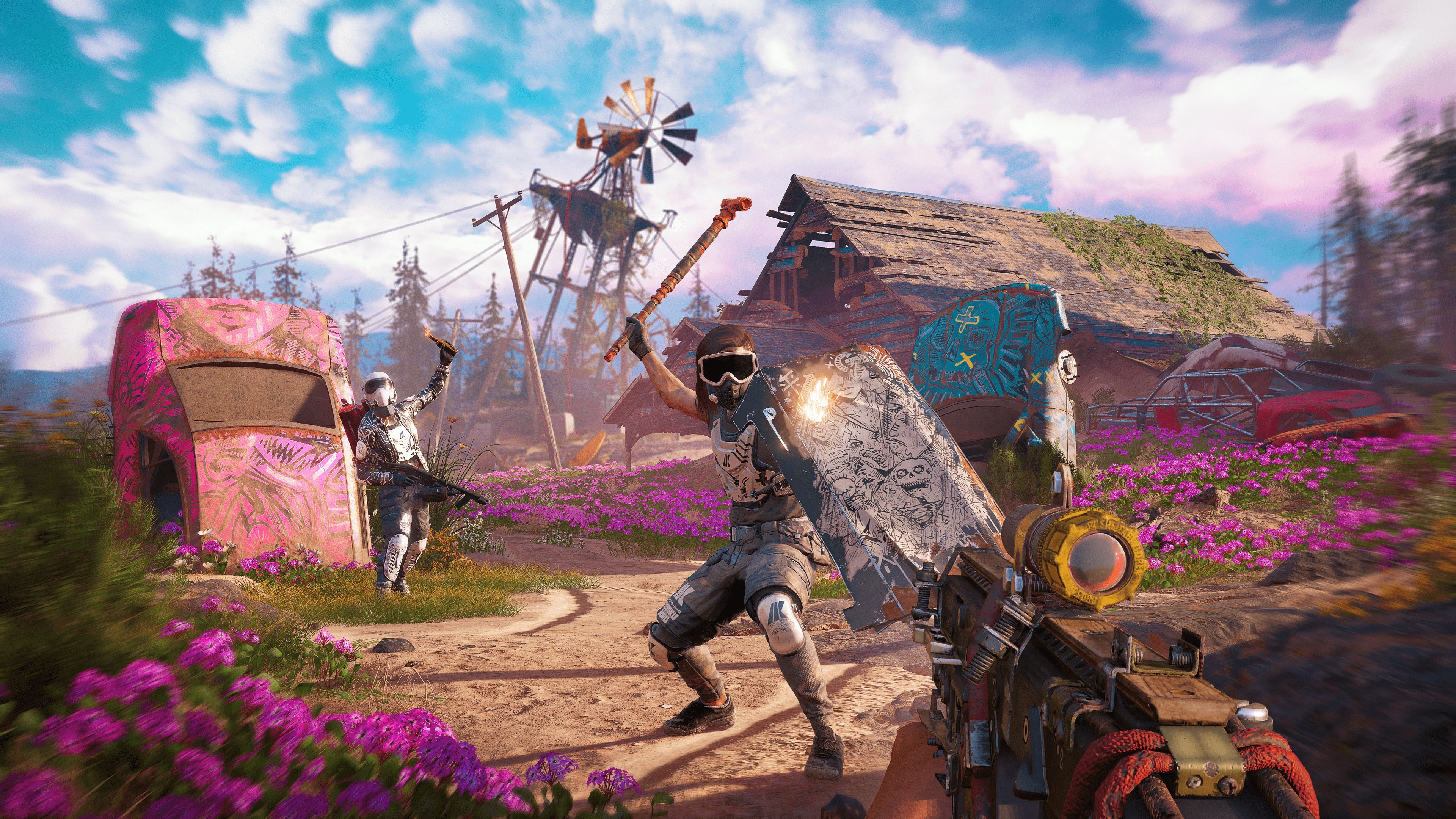 Играть в лучшие игры на русском. Far Cry New Dawn. Фар край New Dawn. Фар край 6 New Dawn. Far Cry 5 New Dawn.