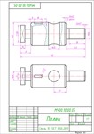 МЧ00.10.00.05 палец. Рабочий чертеж детали в AutoCAD