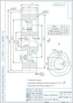 Чертеж колесо зубчатое прямозубое m=8; z=30 в компасе
