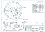 Чертеж детали колесо зубчатое косозубое m=4; z=81