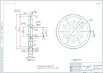 Чертеж детали блок канатный D400 в компасе
