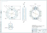 Чертеж корпуса заслонки DN200 в сборе