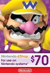 Nintendo eShopCard 70 USDКлюч картаНинтендоСША