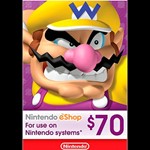 Nintendo eShopCard 70 USDКлюч картаНинтендоСША