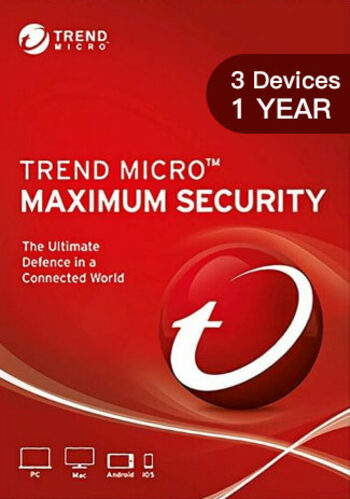 Trend Micro Maximum Security 1 Year 3 Devices Global