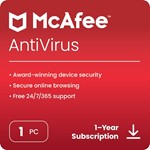 McAfee AntiVirus 2024 1устройство 1 год Глобальный ключ