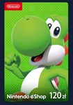 Nintendo eShop Card 120zl КЛЮЧ Nintendo Site Poland