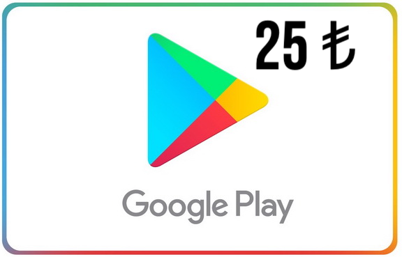 Подарочные карты Google Play Турция 25,00 TL