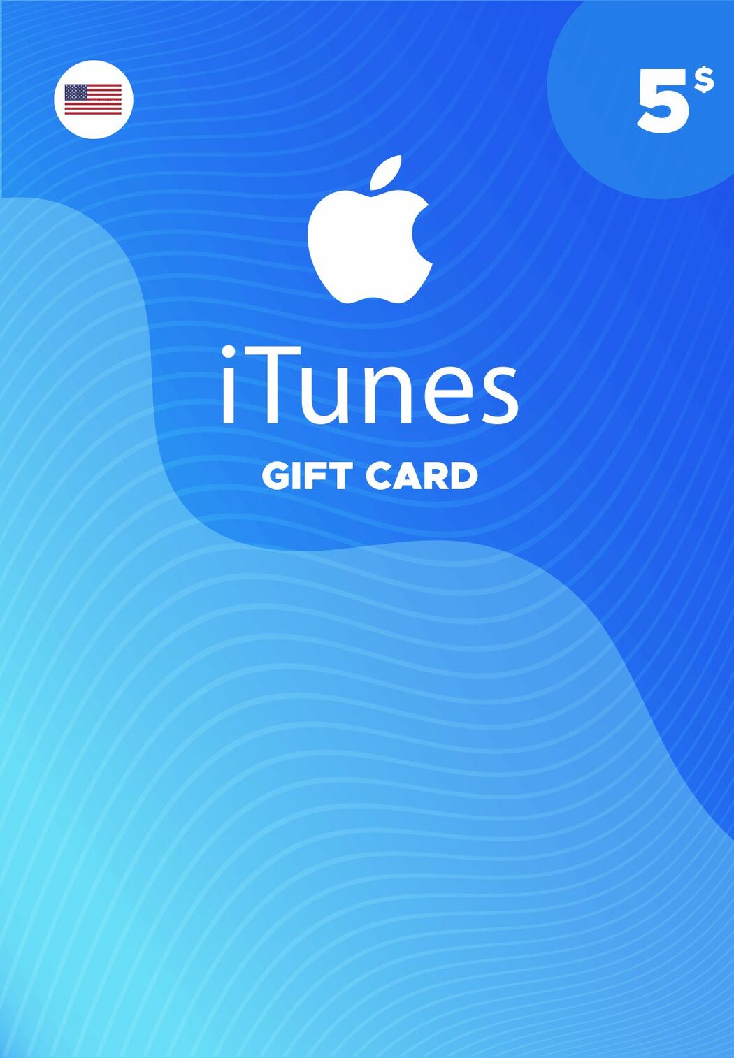 🍏 iTunes Gift Card - 5 USD (USA) 🇺🇸 🛒🌠