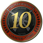 ????2004г +ПОЧТА 10 лет ветеран CS GO медаль