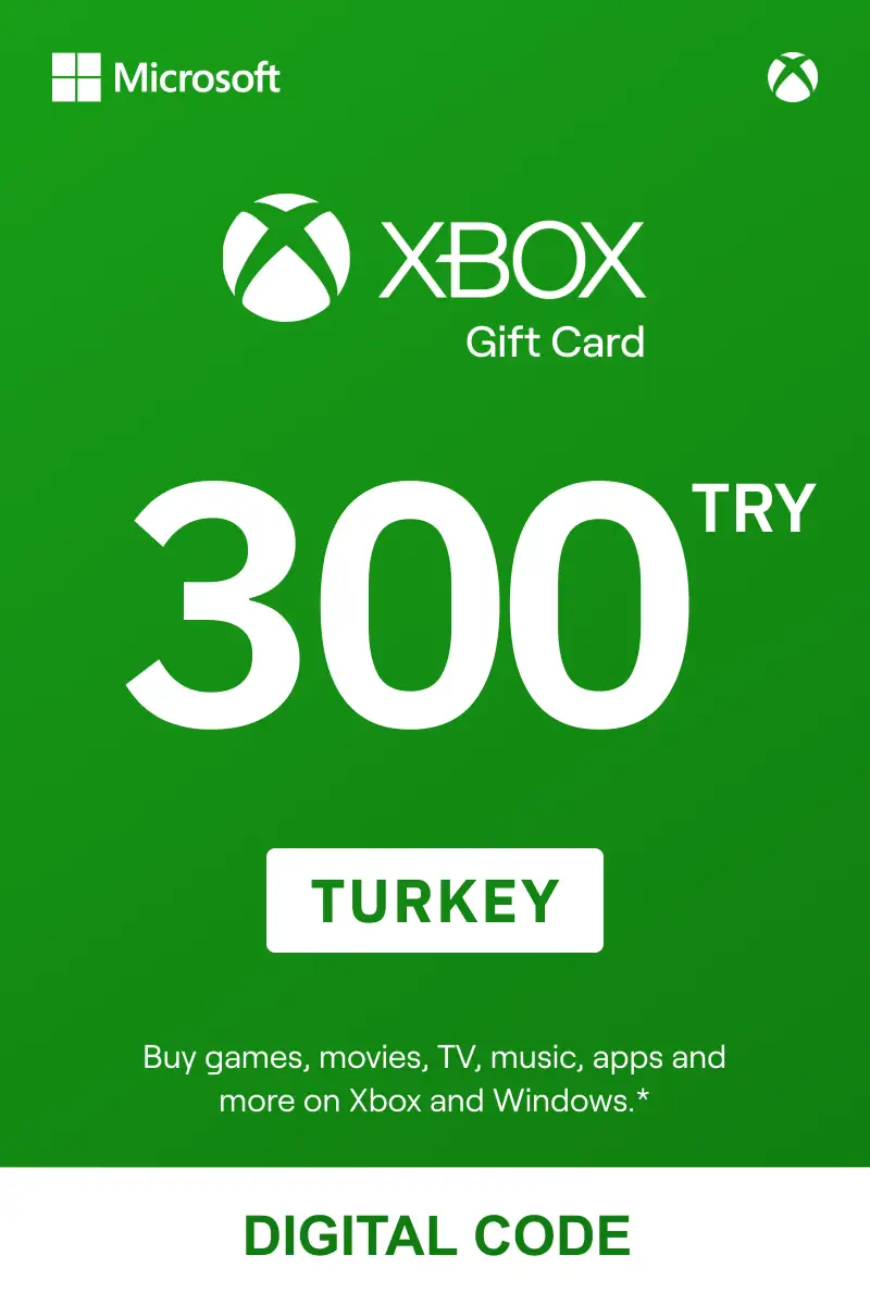 🔑 XBOX LIVE GIFT CARD 300 TRY 🇹🇷💰 цена 🔥