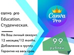 Canva Pro 1 год/На ваш аккаунт