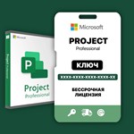 Ключ Microsoft Project 21/19/16 Pro (привязка к ПК)