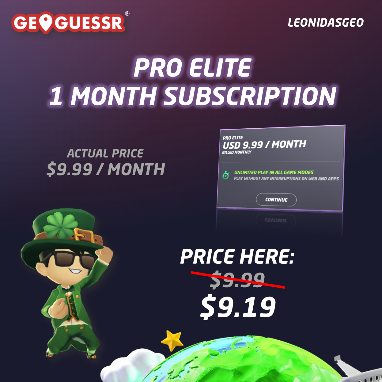 ✅GeoGuessr Subscription to YOUR ACCOUNT | Pro Elite