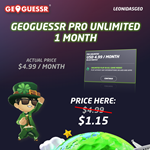 GeoGuessr Pro Unlimited | 1 Month Subscription ⭐⭐