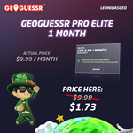 GeoGuessr Pro Elite | 1 Month Subscription ⭐⭐⭐