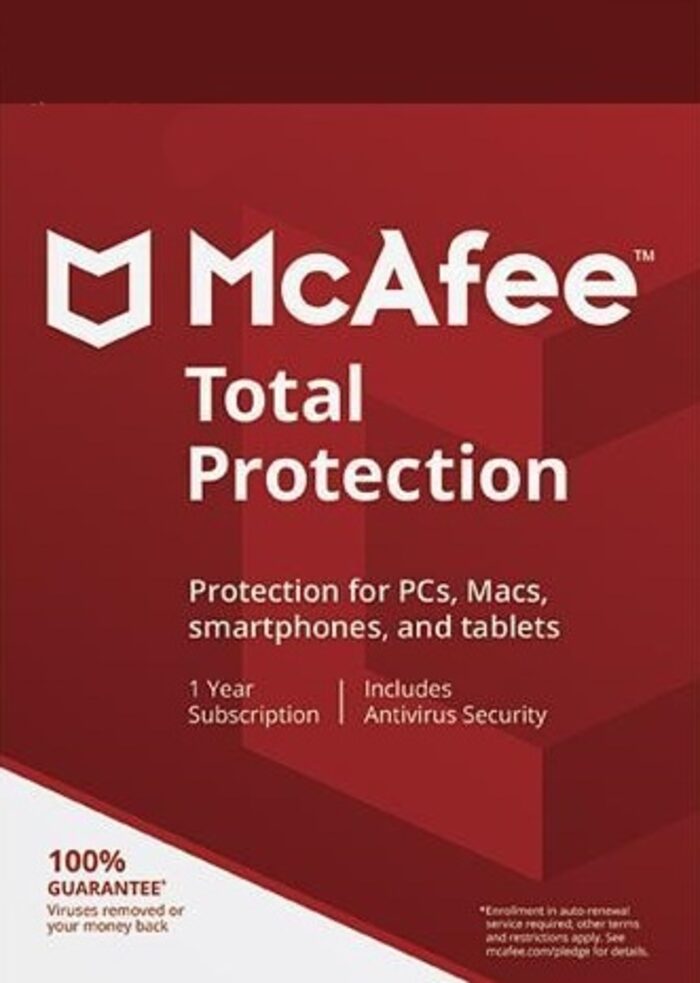 McAfee Total Protection (2024) 1 устройство 1 год Глоба