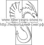 Трафарет дракона (символ 2012 года) - изображение № 3