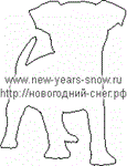 Трафарет собаки (щенок 2) (символ 2018 года) - изображение № 2