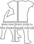 Трафарет собаки (щенок 2) (символ 2018 года) - изображение № 3