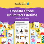 Доступ к Rosetta Stone на всю жизнь – изучайте 24+ язык