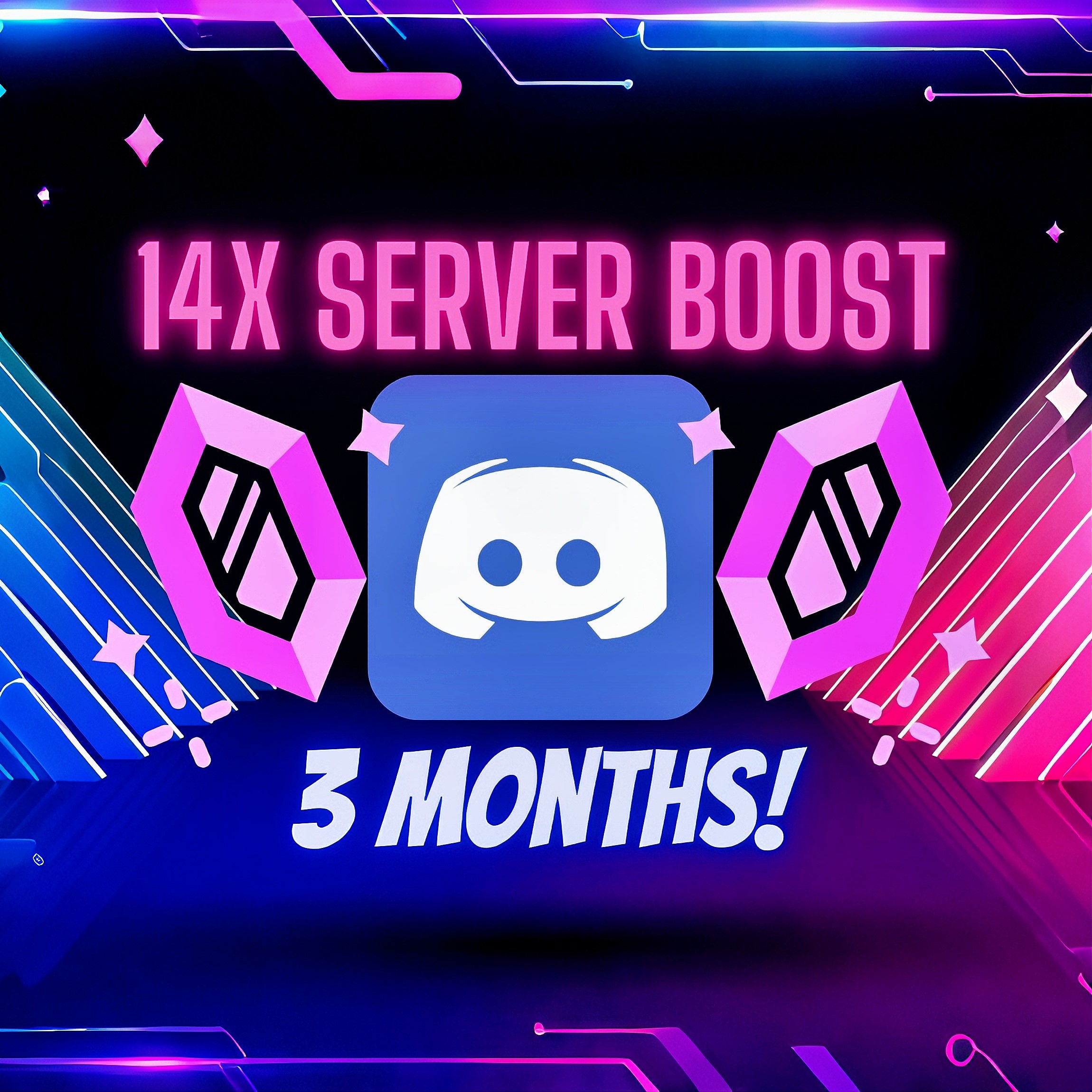 💎 Discord 3 месяц 14x Boost МГНОВЕННАЯ ДОСТАВКА 🚀 🌎