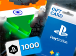 Playstation Network PSN Индия 1000 INR 0%