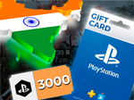 Playstation Network PSN Индия 3000 INR 0%
