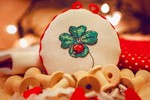 Эксклюзив. схема для вышивки крестом Клевер