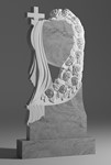 3D модель памятника для ЧПУ фрезеровки - Сердце и розы - изображение № 3