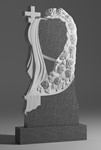 3D модель памятника для ЧПУ фрезеровки - Сердце и розы - изображение № 2