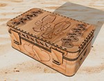 Шкатулка для бокалов DXF CDR, файлы для лазерной резки
