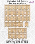 Алфавит Флаги буквы a-z, цифры 0-9 для лазерной резки - изображение № 2