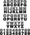Роза алфавит буквы a-z, цифры 0-9 для лазерной резки - изображение № 3