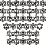 Алфавит снежинки буквы a-z, цифры 0-9 для лазерн. резки - изображение № 2