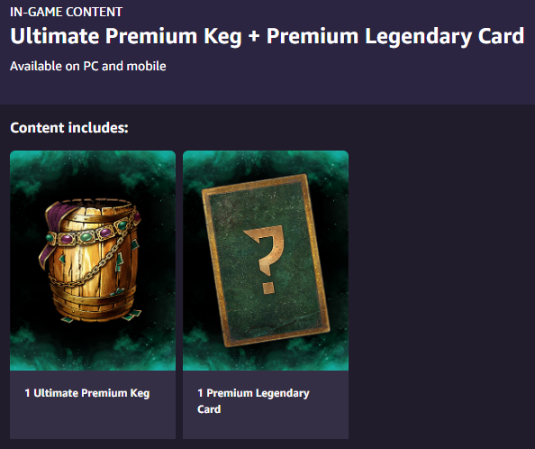 GWENT: Ultimate Premium Keg + Legendary Card MULTI-USE