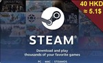 STEAM WALLET GIFT CARD 40 HKD $ Гонконг
