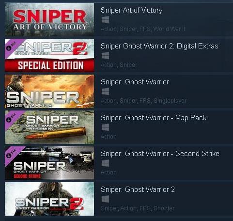 Sniper Ghost Warrior Trilogy - STEAM Key - Region Free