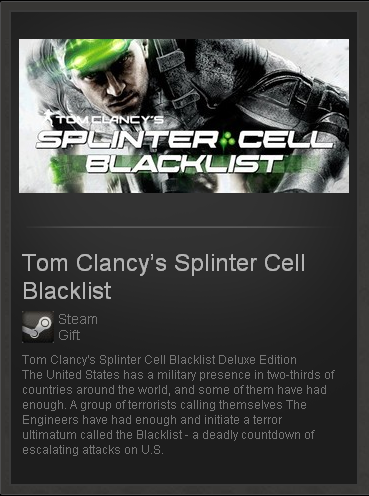 Tom Clancy's Splinter Cell Blacklist Deluxe STEAM / ROW