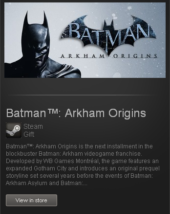 Batman: Arkham Origins - STEAM Gift - Region Free
