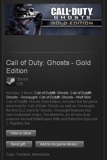 Call of Duty Ghosts Gold Edition - STEAM Gift / ROW