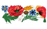 Дизайн для вышивальной машинки, цветы 80 х 200 мм.