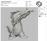 Машинная вышивка КОТ