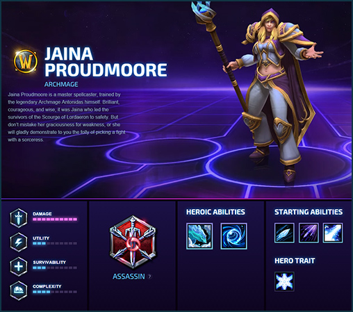 Heroes of the Storm Джайна Герой Hero Jaina Ключ