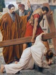 Иисус падает под Крестом_003(95х126см)