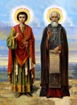 Пантелеимон, вмч и Сергий Рад, прп_001(157х215см)
