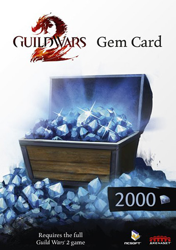 GUILD WARS 2 GEM CARD 2000 - REG. FREE | СКИДКИ