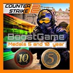 CS 2  аккаунт Две Медали за 5 и 10 лет службы